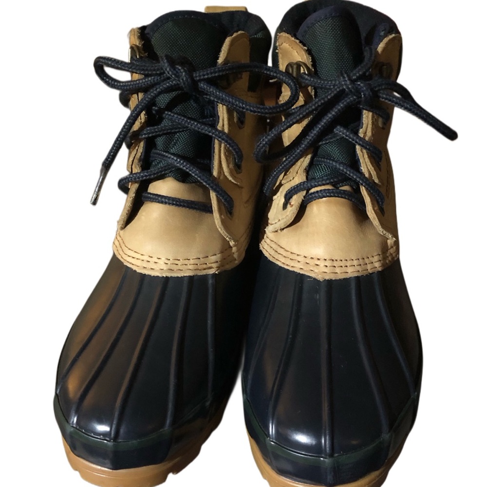 Bass Black & Tan Nubuck Winter Duck Boots Sz 9